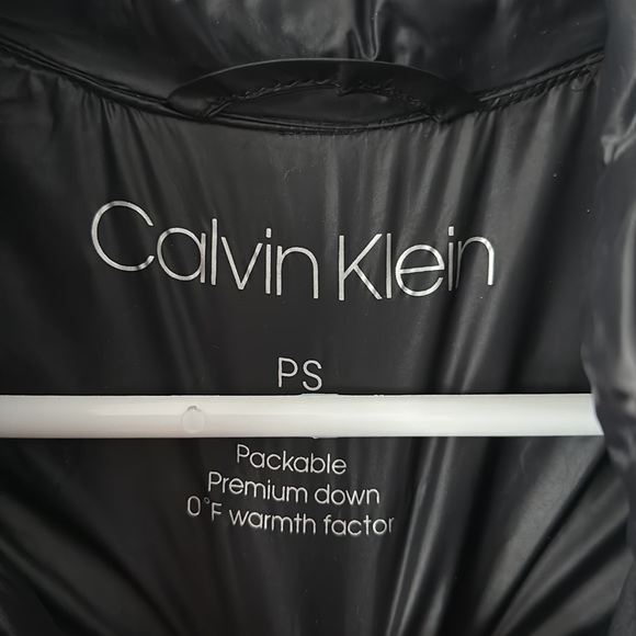 Calvin Klein Premium Down Coat (Black)- Size PS - Picture 3 of 4